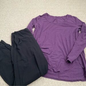 lululemon athletica Purple Top 6 and Align Joggers size 6